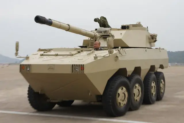 ST1 tank destroyer 8x8 armoured vehicle technical data sheet specifications pictures video information description intelligence identification China Chinese PLA army industry military technology equipment
