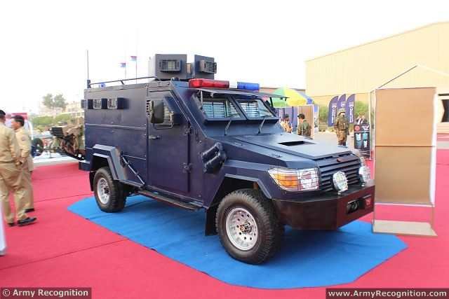 Integrally designed and manufactured by Pakistani company Heavy Industry Taxila since 2000, the Mohafiz light armoured vehicle in now showcased in its third evolution at IDEAS 2014 exhibition, which is held from 1-4 December in Karachi, Pakistan. This new upgrade features i.a. an body protection tested to meet B7 standards. 