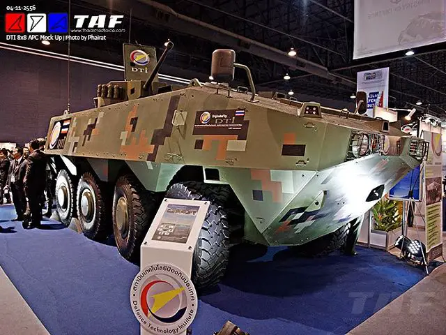 Defence Technology Institute (DTI) of Taiwan has unveiled the mockup of its latest 8x8 armoured vehicle Black Widow Spider at Defense & Security 2013, exhibition and Conference in Bangkok, Taiwan. DT has completed technology development phase and displayed the infantry fighting vehicle version. 