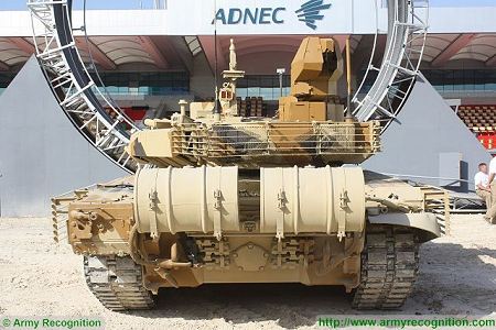 T 90MS MBT Main Battle Tank Russia Russian army defense industry rear view 450 002
