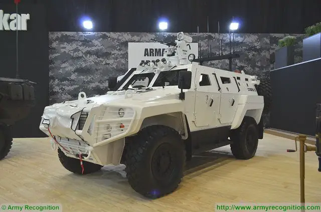 Cobra II 4x4 APC with BASOK turret at IDEF 2017, International Defense Exhibition in Istanbul, Turkey