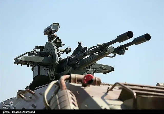 Lieutenant Commander of the Iranian Army Ground Force Brigadier General Kiomars Heidari underlined the high capabilities and advancements made by the Iranian defense industry in designing and manufacturing military equipment, and said his forces have recently received a new version of the BTR-60PB armed with 23 mm anti-aircraft twin-barreled automatic cannon. 
