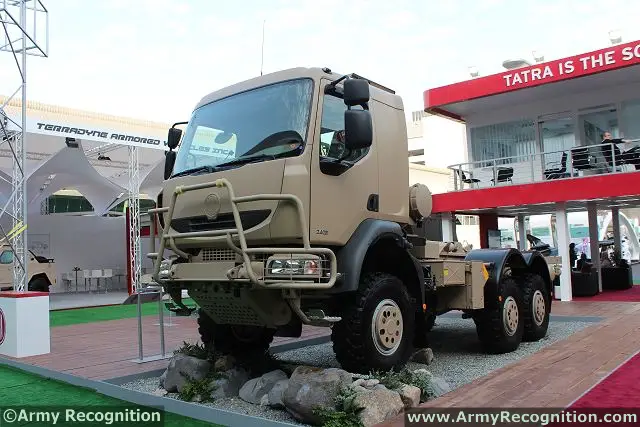 The third exhibit represents TATRA medium class of all-wheel-drive (6×6) off-road logistic trucks. It is designed to carry different superstructures up to 5.7 t of total payload. The hooklift platform is very popular to load different types of containers or flatracks with packed loads. Three-seat cab can be armored.
