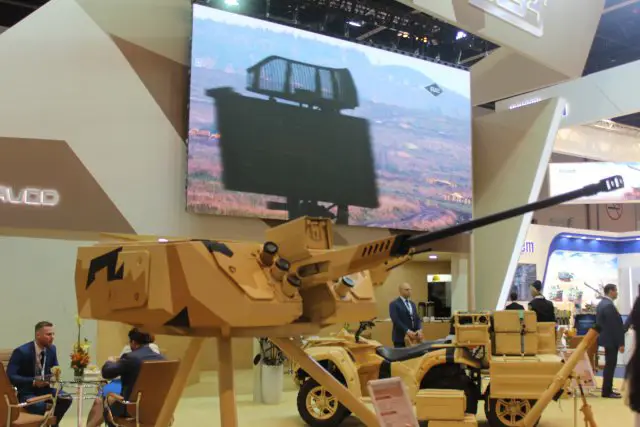 Uralvagonzavod (UVZ) unveiled a full-scale mockup of the 30-mm remote-controlled fighting module. For the first time, it will display a full-scale 30-mm remotely controlled fighting module designed to seek for, acquire and engage individual and multiple targets at any time of day or night. It will be mounted on an all-terrain vehicle.