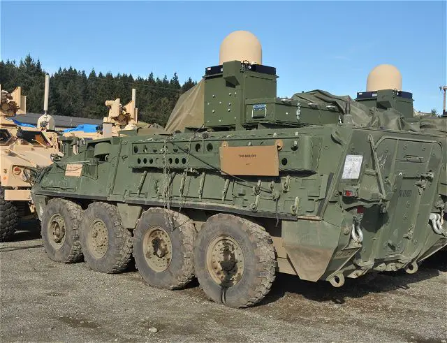 Stryker 8x8 armoured vehicles in the 2nd Stryker Brigade Combat Team/2nd Infantry Divisionof U.S. Army, also known as 2/2 SBCT, are being retrofitted with the Army's new tactical communications network, increasing Soldiers' ability to communicate over greater distances, share mission data and maintain situational awareness.