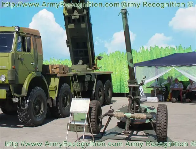 Russian towed mortar 2B23 Nona M1 received a new high explosive munition 640 001