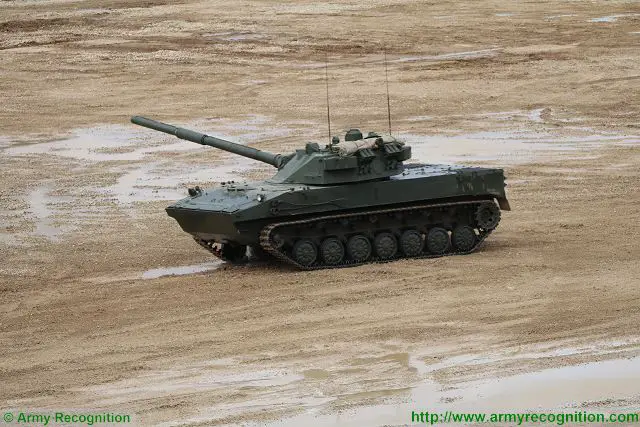 Rosoboronexport promotes the 125 mm Sprut-SD self-propelled anti-tank gun (SPATG). It is intended for destroying of enemy`s tanks, SPGs, armoured personnel carriers (APC), and other mobile and static targets