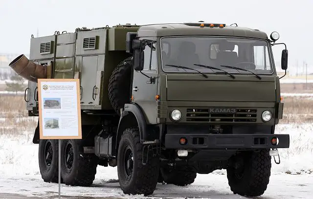The Southern Military District’s chemical, biological, radiological and nuclear (CBRN) large unit stationed in the Volgograd Region has taken delivery of 10 advanced TDA-3 smokescreen generators on the KamAZ-5350 Mustang chassis, according to the district’s press office.