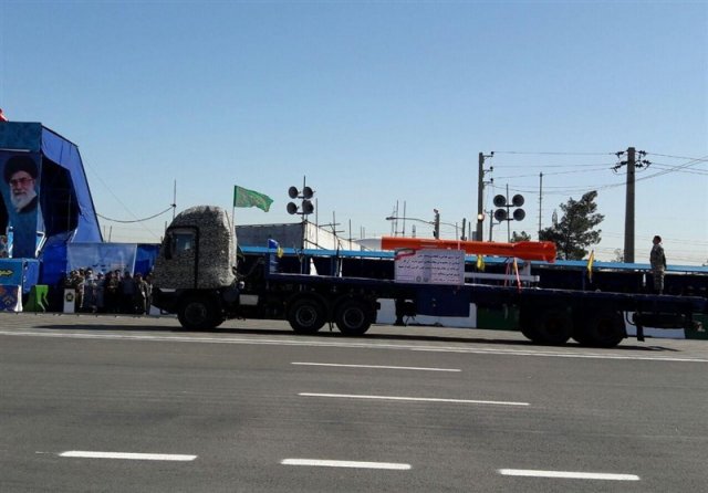 The Iranian Army displayed a broad range of defense equipment in a military parade in Tehran on Tuesday, including Sayyad-3 (Hunter-3), a homegrown long-range missile used for air defense.