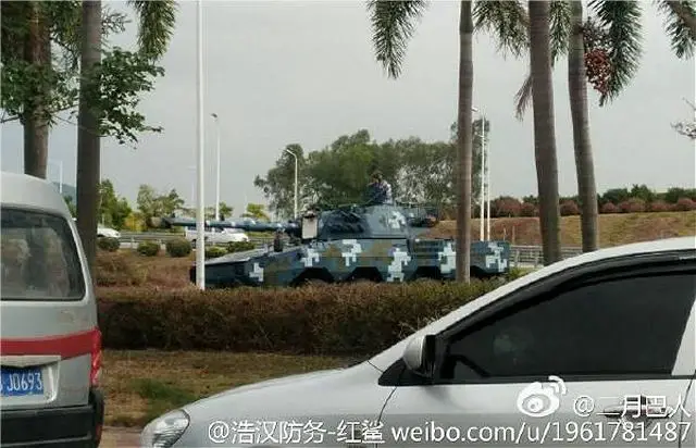 Pictures released on Chinese Internet forum show new NORINCO ZTL-11 wheeled amphibious 105mm anti-tank vehicle painted in Chinese marine corps camouflage. The release of these pictures could sugest taht the ZTL-11 is now in services with the Chinese Navy Forces. 