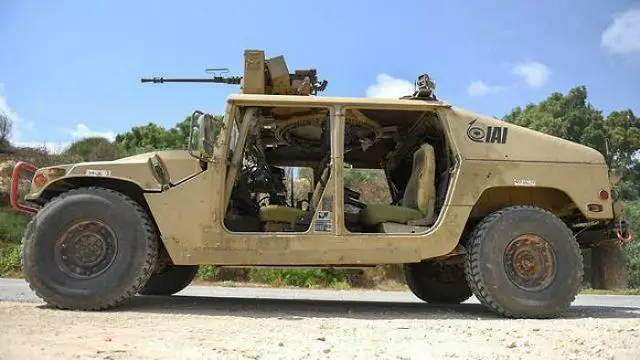 Israeli army has tested a new project of autonmous Humvee 4x4 light tactical vehicle which is remotely operated. The tests have so far proven the Humvee to be relatively successful on the road and in maneuvering in open areas and on side slopes.