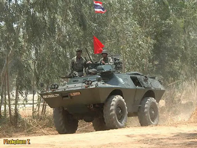 The Thai Navy has taken delivery of upgraded V-150 4x4 armoured vehicle developed by the local Company Panus Assembly under the name of HMV-150. The V-150 is an upgraded variant of the V-100 Cadillac Gage Commando which was developed in the early 1960s. The first prototype of this vehicle was completed in 1963 with first delivery for U.S. army in 1964.