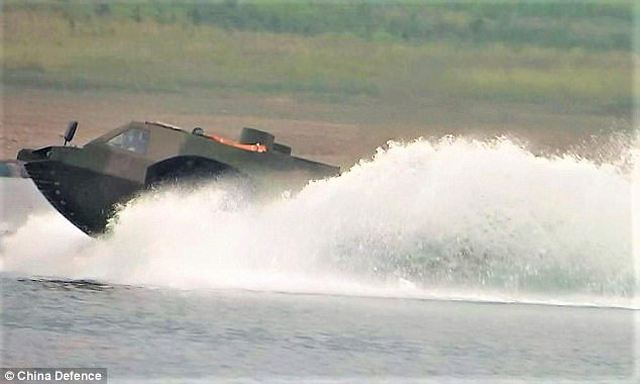China has developed the fastest 4x4 amphibious armoured vehicle in the world which can reach a maximum speed of 50 km/h. The vehicle is being built by the North China Institute of Vehicle Research in Beijing.