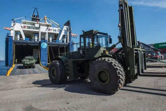 Canadian military equipment in support of Operation REASSURANCE arrived in the Port of Riga, Latvia, today as preparations continue for the June deployment of the multinational battlegroup as part of NATO’s enhanced Forward Presence in Latvia.