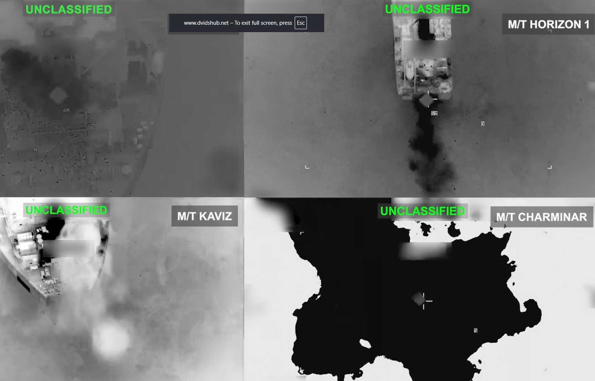 U.S. Central Command (CENTCOM) forces strike four of five Iranian crude oil tankers destroyed on September 8, 2026, after the Islamic Revolutionary Guard Corps (IRGC) launched two ballistic missile attacks against a U.S. Navy warship over the preceding two days. (Picture source: U.S. Central Command)