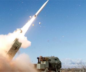 A U.S. Army Precision Strike Missile (PrSM) is launched during a live-fire test, demonstrating the long-range deep-strike capability that the Army plans to expand beyond 1,000 km with future PrSM Increment 4 for HIMARS operations against high-value targets in contested theaters.