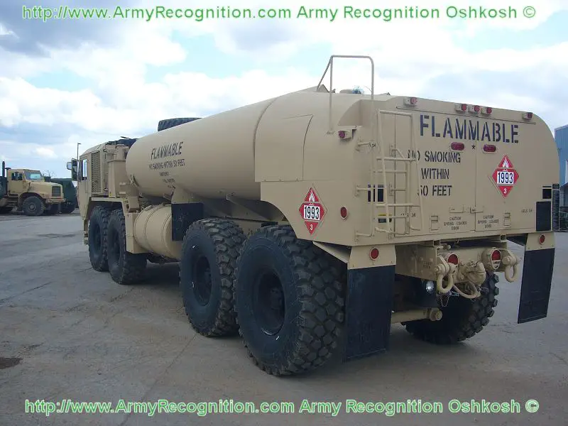 M978 A4 HEMTT Oshkosh military fuel servicing truck tanker data sheet