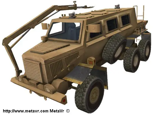 Buffalo MRAP MPCV Mine protected clearance armoured vehicle - véhicule blindé à roues de déminage
