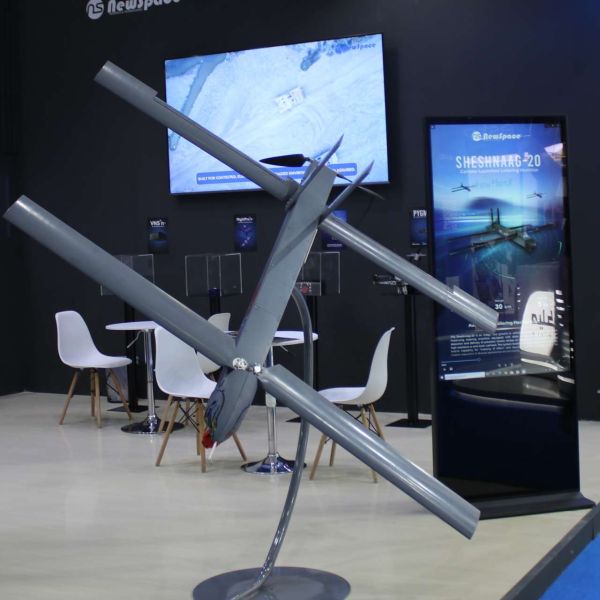 At the World Defence Show 2026 in Riyadh, India’s NewSpace Research & Technologies unveiled the SHESHNAAG-20, a compact, canister-launched loitering munition designed to deliver rapid, electrically powered surveillance and precision strike capability from ground or vehicle-based platforms (Picture Source: Army Recognition Group)