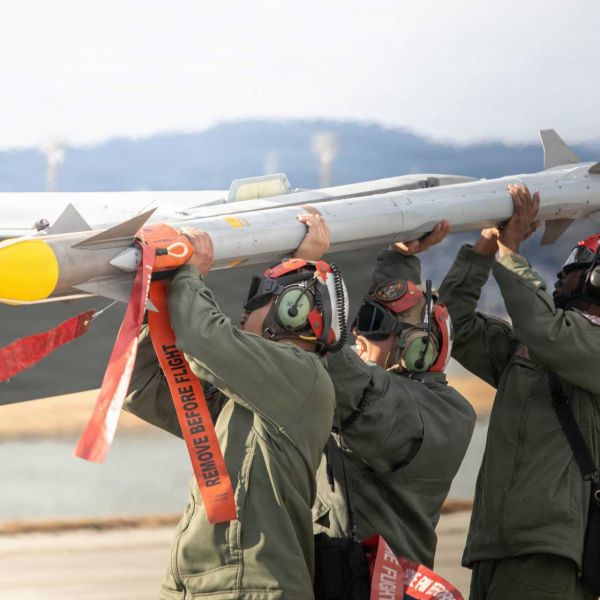 The AIM-9X Block II allows a fighter to launch before the missile itself has locked onto the target, then update it through a datalink so it can engage targets outside its initial field of view, including those near the fighter's rear hemisphere. (Picture source: US DoD)