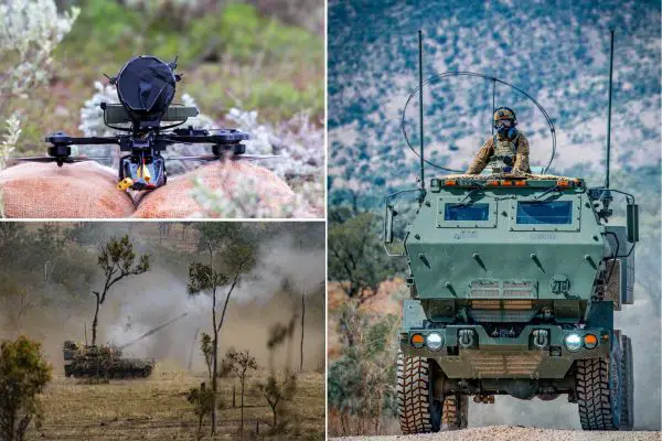 During Exercise Pozieres Run 2026, the Australian Army made small drones directly in a field facility, transported a HIMARS missile launcher by C-130 into the field, and deployed the new AS9 Huntsman howitzer in a live exercise for the first time. (Picture source: Australian MoD)