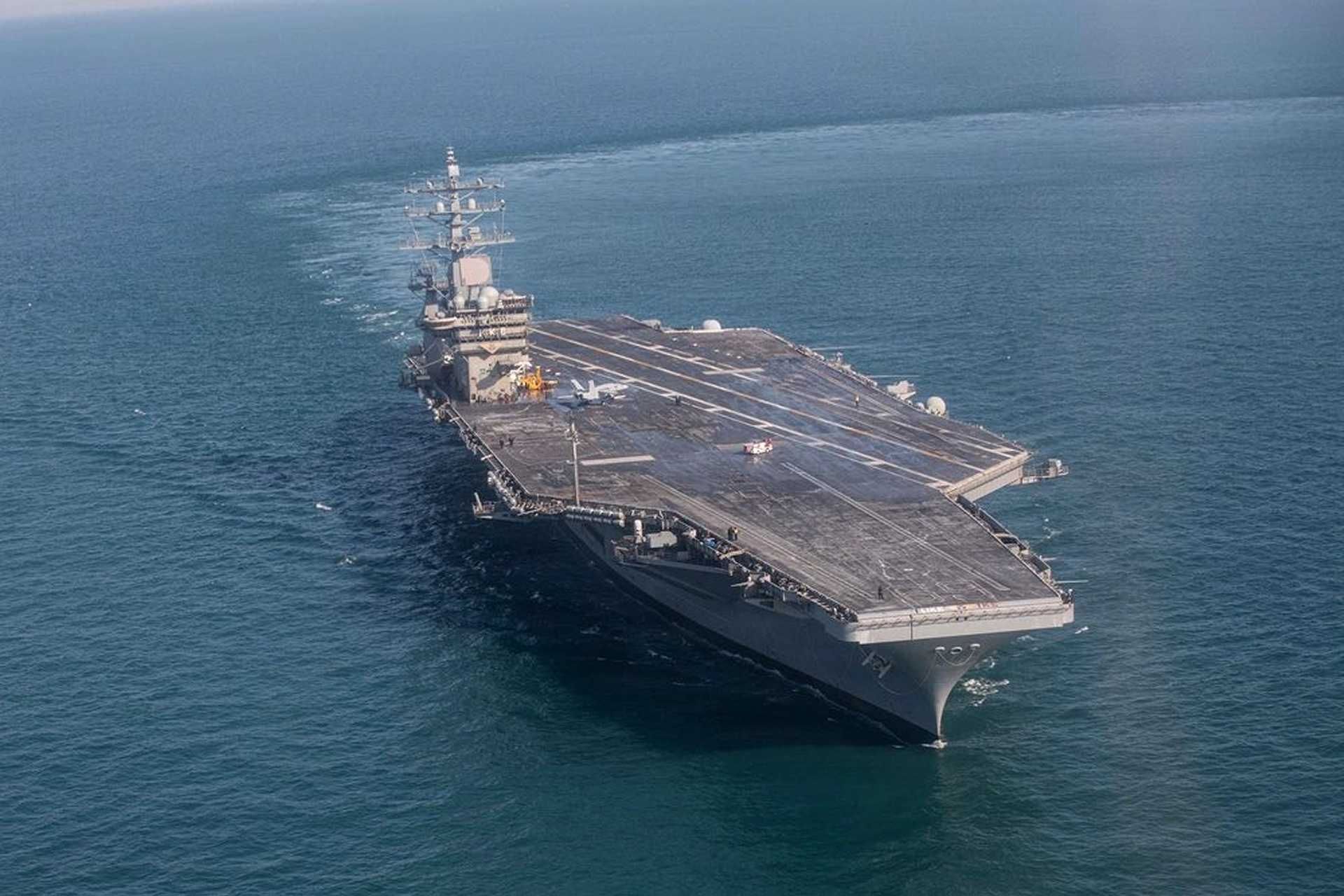 U.S. Navy USS Dwight D. Eisenhower (CVN 69) conducts sea trials following the early completion of its Planned Incremental Availability at Norfolk Naval Shipyard, demonstrating restored operational readiness for U.S. Navy carrier strike missions, April 2026.