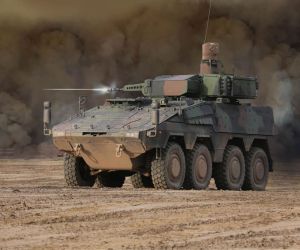 The Boxer RCT30 combines the Boxer 8x8 armored chassis with the Puma-derived 30 mm turret, forming the basis of the Schakal infantry fighting vehicle ordered by Germany and the Netherlands. (Picture source: Netherlands Ministry of Defence)