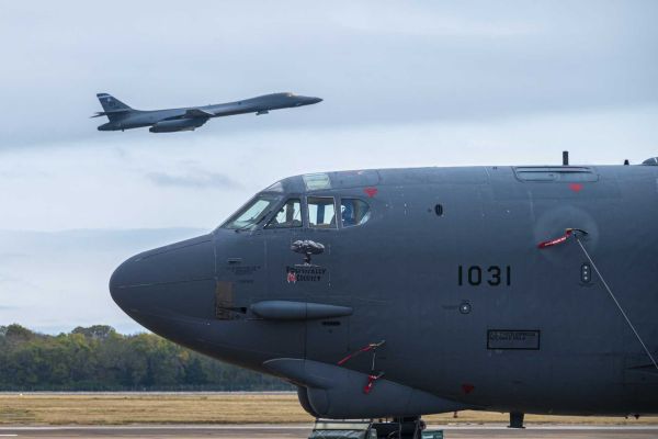 The B-52H and B-1B fleets remain at low readiness levels, with FY2024 mission-capable rates of 54% and 43%, respectively, mathematically equivalent to about 41 of 76 B-52Hs and 19 of 45 B-1Bs available for at least one assigned mission on average. (Picture source: US Air Force)