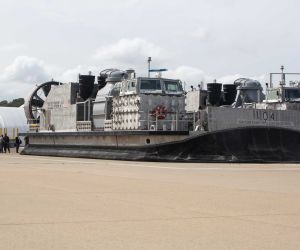 The LCAC 100-class Ship-to-Shore Connector is the U.S. Navy’s next-generation amphibious hovercraft, designed to carry U.S. Marine Corps personnel, vehicles and supplies from ships to shore with a 74-ton payload.