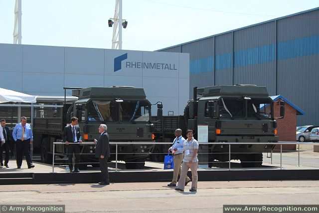 At AAD 2014 at Waterkloof Air Force Base, Rheinmetall MAN Military Vehicles is displaying various members of its high-mobilty logistical vehicle family: the HX77 8x8 fitted with a modular armoured cabin, the HX58 6x6 and the HX60 4x4. The HX77 will also participate at the dynamic display.