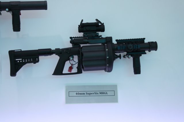 South African company Milkor showcases its range of grenade launchers at AAD 2016 640 001