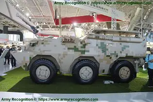 SM4 120mm wheeled 6x6 self propelled mortar carrier NORINCO China Chinese defense industry left side view 001