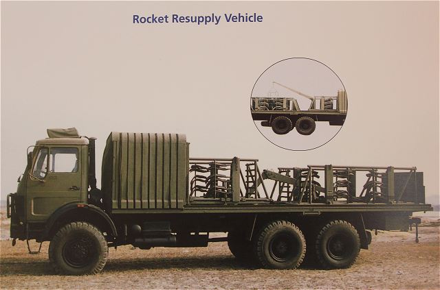 Rocket Resupply vehicle truck for Type 90B MLRS technical data sheet specifications pictures information description intelligence photos images video identification tracked armoured vehicle China army defense industry military technology Norinco