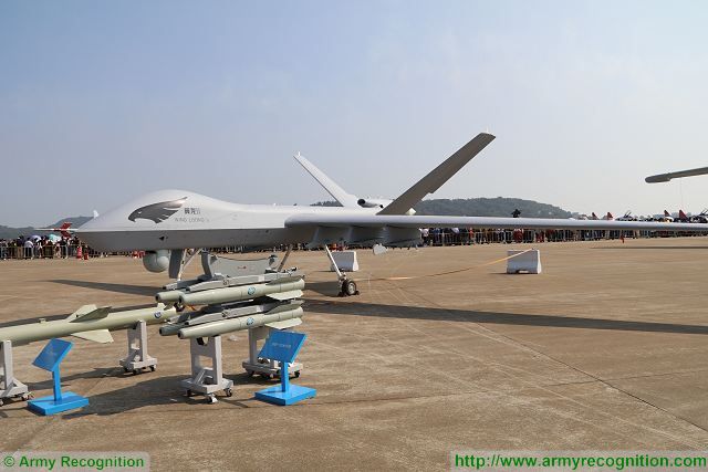 China’s Chengdu Aircraft Corporation unveils its new Wing Loong II unmanned combat aerial vehicle (UCAV) at Zhuhai AirShow China 2016. The Wing Loong II can be expected to enter the People's Liberation Army Air Force alongside the smaller Chengdu GJ-1 and the previous version of Wing Loong.