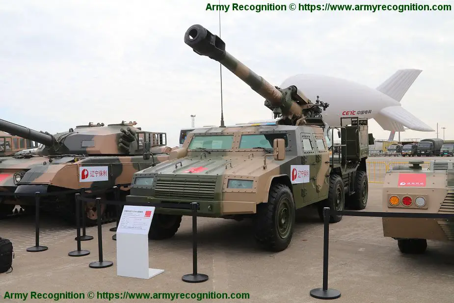 Poly Technology Type 66 152mm 6x6 mobile gun howitzer AirShow China 2018 Zhuhai 925 001