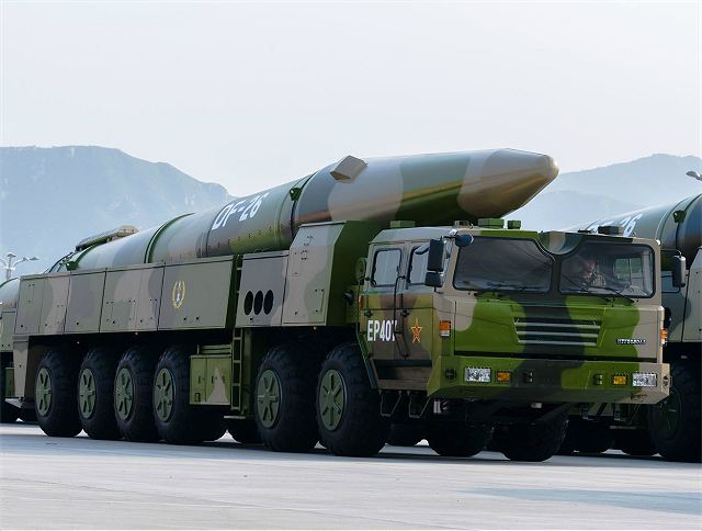 DF-26 medium-to-long range ballistic missile China Chinese-army PLA military equipment 001