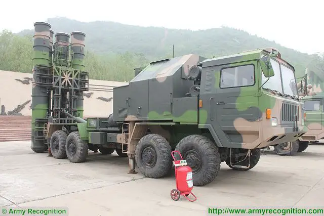 Chinese HQ-9 TEL (Transporter Erector Launcher) surface-to-air defense missile system