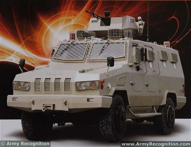 The Chinese Defense Company NORINCO unveils the new light 4x4 armoured tactical vehicle VP8 based on a technically mature cross-country military vehicle chassis. 