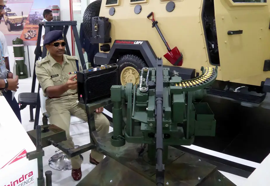 Mahindra Defence Systems remote weapon station demonstrated