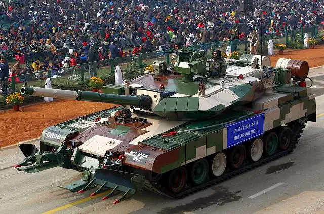 The Arjun Mk.II MBT (Main Battle Tank) was unveiled for the first time to the public at India's 65th Republic Day Military Parade, January 26, 2014. Thle latest version of Arjun MBT is aimed at exemplifying DRDO’s strength in the area of defence technology – design and development, leading to the production of state of the art weapon systems for India’s armed forces.