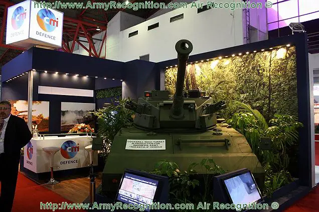 At the International Tri-Service defence Exhibition IndoDefence 2012, the Belgian Company CMI Defence shows the latest evolution of the CM90 turret, the CSE90 Weapon System equipped with the famous Cockerill Mk3 90mm low pressure gun.