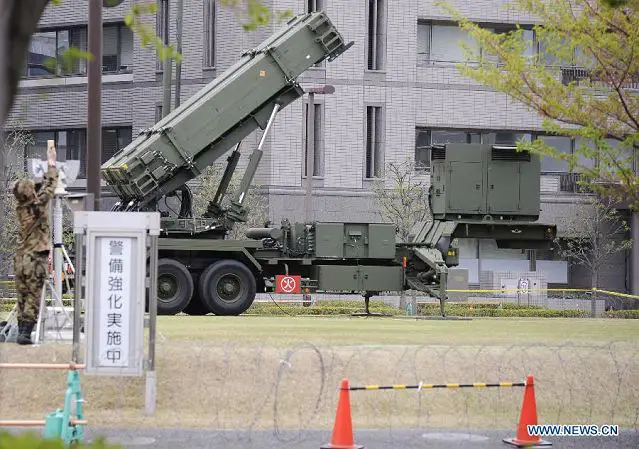 Japan has deployed missile interceptors in key locations around Tokyo as a precaution against possible North Korean ballistic missile tests. The Patriot missiles, called PAC-3s, were deployed Tuesday, April 9, 2013, at Japan's defense ministry headquarters and were also to be deployed at bases farther away from central Tokyo.