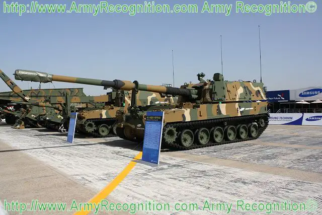 The K9 Thunder is a South Korean self-propelled 155 mm howitzer developed by Samsung Techwin. The development program of this 155 mm/52-caliber self-propelled howitzer has been underway since 1989. In 1996 the first prototype of this new artillery system was tested. 