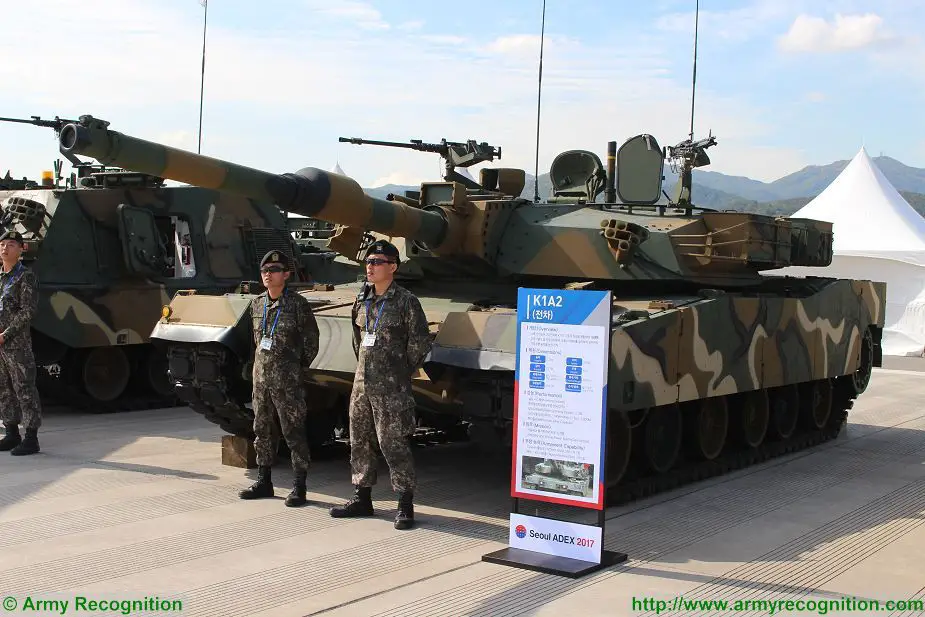 South Korea Presents K1a2 Main Battle Tank Mbt At Adex 2017 Adex 2017