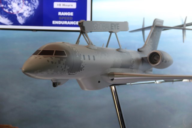 Saab is introducing its new GlobalEye multi role airborne surveillance system during DSA 2016 640 001