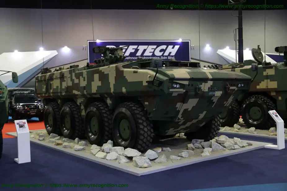 Deftech presents three variants of AV8 Gempita 8x8 armored for Malaysian army RCWS 925 001