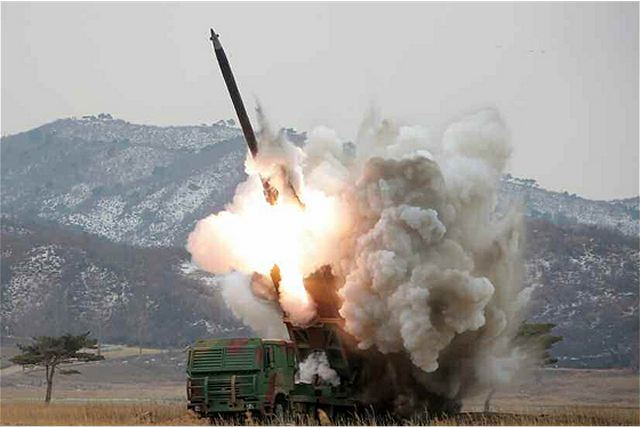 MLRS 300mm Multiple Launch Rocket System with GPS guided warhead North Korea Korean army military equipment 004