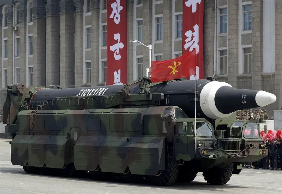 Hwasong 12 KN 17 ballsitic missile North Korea army military parade February 2018 925 001