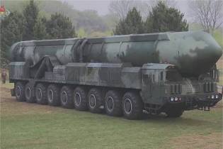 Hwasong 18 ICBM three stages solid fueled intercontinental ballistic missile North Korea right side view 001
