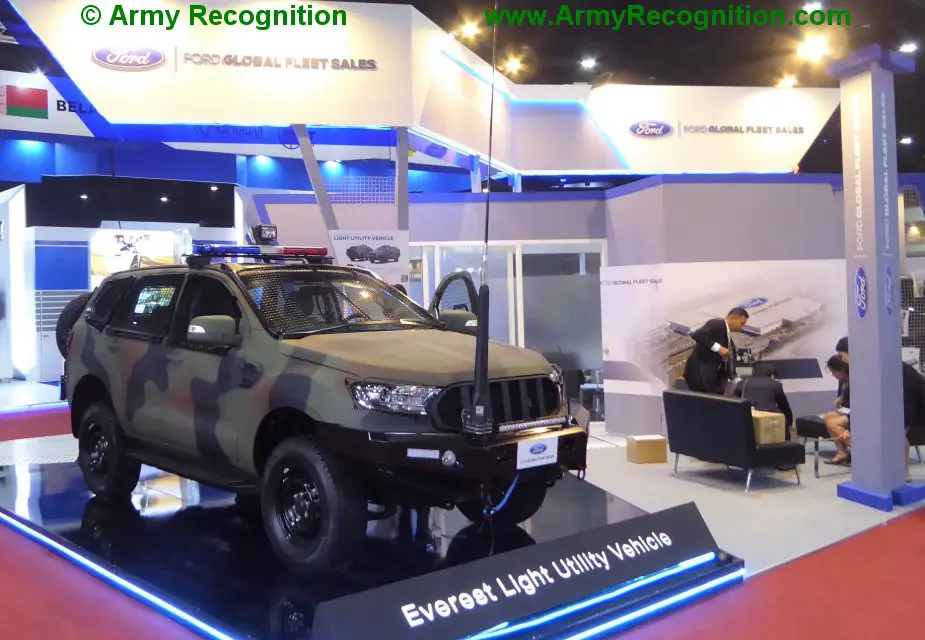 Defense Security Thailand 2019 Ford Global Fleet Sales showcases Everest Trapper and Ranger Light Utility Vehicles 1
